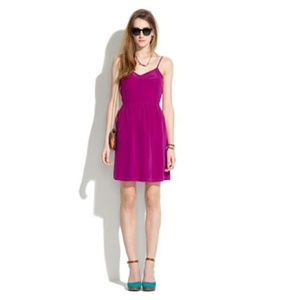 Madewell Pink Purple Silk Cami dress 4